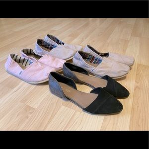 Womens Toms Size 12 Flats bundle of 4